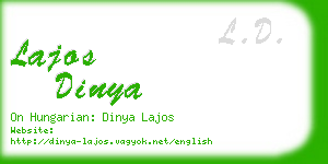 lajos dinya business card